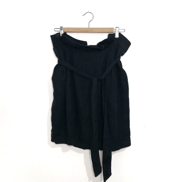 Frank & Oak | Black Tie Waist Skirt - Picture 2 of 4